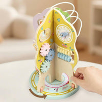 Educational Color Sorting Toy Multifunction Wooden Montessori Bead Board Screen-Non-Digital for Toddlers, Preschoolers, Kindergarten