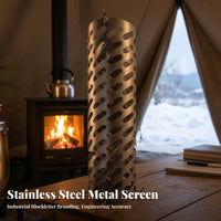 Stainless Steel Perforated Chimney Guard | Heat guard with Mounting Fasteners, for Tent Stoves