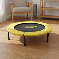 Compact Size Mini Trampoline Low Low-Stress Workout Exercise Trampoline Stable Frame Small Fitness Rebounder Heavy Duty Springs for Adults