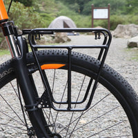 Rigid Front Cycle Cargo Rack Compact Bike Front Rack Sturdy Lightweight for Mountain Bikes, Touring