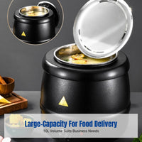 Electric Soup Kettle, Commercial Insulated Soup Pot, Stainless Steel, Buffet Restaurant, Temperature Control