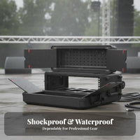 Waterproof 3U Rack Case Shockproof Audio Equipment Entryory Heavy-Duty Portable Cabinet Dustproof for Sound Engineers, IT Professionals, Live Performance, Touring, On-Location Recording, Mobile DJ Setup
