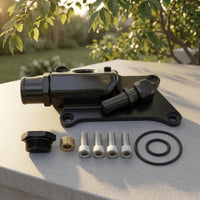 Coolant Housing with Straight Inlet Compatible Component for Engine Bay