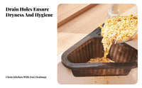 Triangular Drain Basket Multifunctional Triangle Sink Strainer Kitchen Sink Drain Basket Fast Draining Heat Resistant