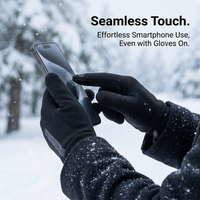 Winter Thermal Gloves for Men Women, Touch Screen Warm Fleece Lining Gloves, Windproof Water-Resistant Outdoor Sports Gloves for Cold Weather