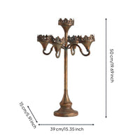 Antique Iron Candle Stand Romantic Wedding Floor Decoration Candelabra Ornate Design Vintage Candelabra for Living Room