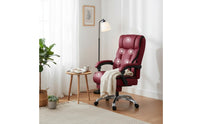 Massage Function Reclining Office Chair with Footrest for Gamers