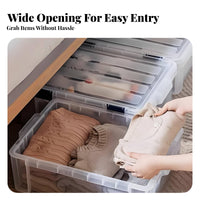 Under-Bed Storage Box Airtight Seal Closet Organizer Easy to Clean for Dorm Room