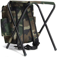 Foldable Camping Stool Backpack with Thermal Insulation