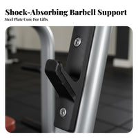 Heavy Duty Multi-Function Squat and Bench Press Rack Commercial Grade Weight Bench with Squat Rack Solid Steel Construction Multifunctional Workout Station Adjustable Safety Spotters for Weightlifters, Bodybuilders
