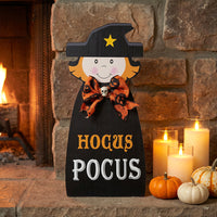 Halloween Ghost and Black Cat 2D Wooden Wall Outdoor Porch Yard Decoration Sign