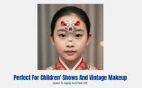 Small Forehead Sticker, Tassel Crystal, Face Decoration, Mica Powder, Children, Performance, 3D Effect