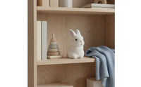 Lifelike Bunny Statue Cute Downy Hare Ornament Easter Decoration for Bookshelf