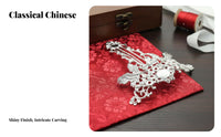 Ancient Design Headdress Material Color-Retaining Alloy Hairpin Base DIY Hair Crown Base Ornate Filigree Crane Hair Comb Finding