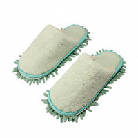 Detachable Mop Slippers Fleece Lined Cozy Floor Cleaning Slippers Time Saving Indoor Footwear for Home
