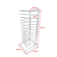 Countertop Pizza Pan Rack Space-Saving Pizza Pan Holder Vertical Tray Display Stand Heavy-Duty for Pizzerias, Bakeries
