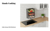 Foldable Design Wall-Mounted Food Prep Cabinet Space-Saving Kitchen Organizer Multi-Functional Ingredient Rack No Punch Installation for Home Cooks, Apartment Dwellers, RV Owners, Hot Pot Dinner, Small Areas, over Countertop