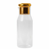 Heat and Cold Resistant Glass Pitcher with Cup Lid Safe Material Glass Carafe with Tumbler Lid Easy to Clean for Students, Bedroom