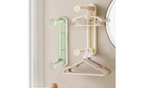 Clothes Hanger Storage holder space-Saving Wall Mounted Hanger Holder Extendable Design for Washroom