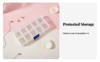 Miniature compartment Box Transparent Jewelry Container Anti-Oxidation for Handbag