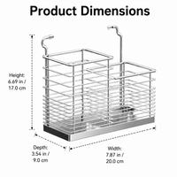 Shower Caddy, Rustproof Stainless Steel Bathroom Shelves, No-Drill Polished Shower Shelf, Silver Shower Storage for Compact Bathroom