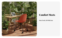 Space-Saving Armless Rolling Task Chair Comfortable Armless Rolling Chair Low spine Support Office Furniture long-lasting Construction for Students, Home Workers, Adults, Small Spaces, Bedroom, Dorm Room