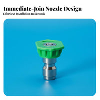 Stainless Steel 1/4 Inch Pressure Washer Nozzle Rustproof Pressure Washer Nozzle Tip for Car Owners