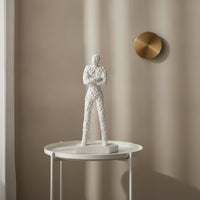 Human Figurine Mosaic Tabletop Sculpture with Rectangular Base Modern Desktop Figurine for Interior Designers, Art Collectors, Living Room, Bookshelf