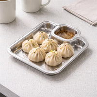 Snack Serving Plate Polished Finish Dipping Tray Rounded Corners