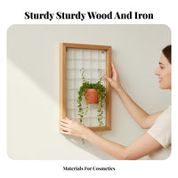 Space-Saving vertical surfaceMounted lattice Planter Decorative Plant Stand sturdy Home Decoration Easy Installation for Gardeners, Apartment Dwellers, Balcony, Living Room, Hallway, adjacent to unobstructed-frameing