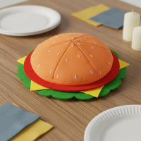 Creative Prop Hamburger Hat Funny Design Cartoon Quick-Service Cuisine Headpiece for Party