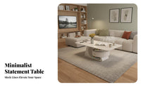 2 Pieces Modern Design Nesting Table Combo Minimalist design Household Furniture Light Luxury Space-Saving for Apartment Dwellers, Homeowners, Students, Living Room, Small Spaces, Lounge Area, Office