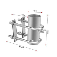 Thickened Metal Umbrella Pole Clamp Screw-Tightened Umbrella Mounting Clamp Sturdy Vehicle Accessory Smooth Finish