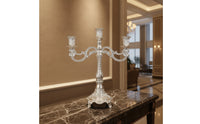 Embossed 3-Arm Candelabra Decorative Candelabra with Three Arms Luxurious Candlestick Holder with 3 Arms Sturdy for Weddings