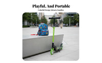 Illuminated Folding Illuminated Rollers Foldable 2-Wheel Motion-Activated Lights Push-Along Toy for Children 3-12, for Children, Playground