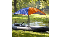 Foldable Inflatable Boat Canopy Overhead Boat Canopy with Support Poles Matching Sunshade Easy to Use for Boaters, Anglers, Fishing Trips, Lakeside