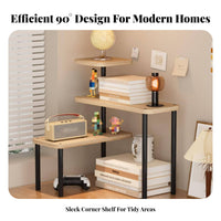 Adjustable Corner shelf unit Sturdy Construction Expandable bookshelf for Students