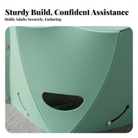 Foldable Flat-Folding Stool Space-Saving Compact Travel Chair Lightweight Collapsible Seat Easy to Assemble for Travelers, Outdoor Enthusiasts, Train Station, Camping, Picnic, Hiking