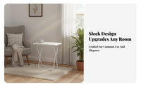 Space-Saving Foldable Computer Desk Installation-No-Assembly Fold-up Writing Desk Lightweight Portable Table Multi-Purpose for Students, Apartment Dwellers, Telecommuting Workers, Bedroom, Small Areas, Study Room