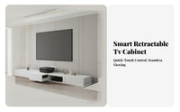 Retractable Display Cabinet Sintered Stone Top TV Stand Large Capacity Storage Super Short Throw Display Cabinet
