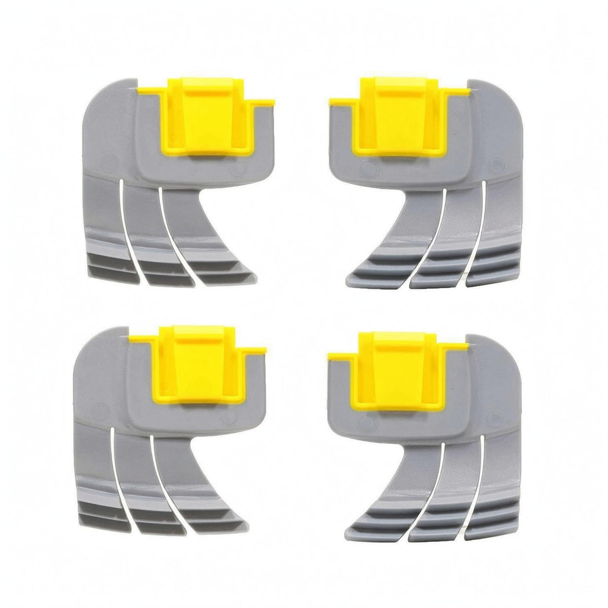 4 Pieces Ribbed Fins MX8 MX6 Cleaner Brush Yellow Connector Pool Cleaner Brand Replacement Brush Gray Plastic