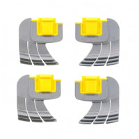 4 Pieces Ribbed Fins MX8 MX6 Cleaner Brush Yellow Connector Pool Cleaner Brand Replacement Brush Gray Plastic