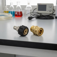 Heavy Duty Pressure Washer Quick Connect Kit Leak Proof M22 to 3/8 Inch Adapter Set Rust Resistant M22 to 3/8 Inch Adapter Upgraded O-Rings for Car Washing, Gardening, Patio Cleaning
