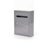 Compact Wall-Mounted Mailbox Rectangular Metal Mailbox Easy to Install Home Storage for Outdoor