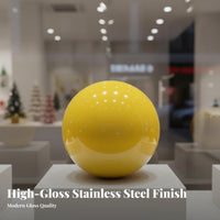 Yellow Mirror sphere Shiny Finish Hanging decoration bright Color for Shopping Mall