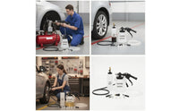 Universal Brake Fluid Change Tool with Refill Bottle Quick Pneumatic Brake Bleeder Convenient Transparent for DIYers, Mechanics, Car Maintenance