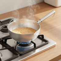Yukihira Pan Versatile Yukihira Pot Ramen Pasta Pot Easy to Clean Milk Pan with Spouts Long-Lasting for Students