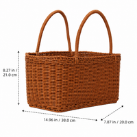 Brown Laundry Basket with Carrying Handles, Washing Hamper for Students, Versatile Storage for Decluttering