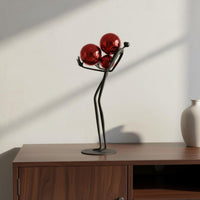 Black Metal Statue Modern Luxury Home Decor Gold Finish for Living Room