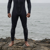 3mm Neoprene Wetsuit Full-Body Front-Zip Wetsuit Front Zip Diving Suit Flexible Apparel Wind-Resistant for Divers, Surfing